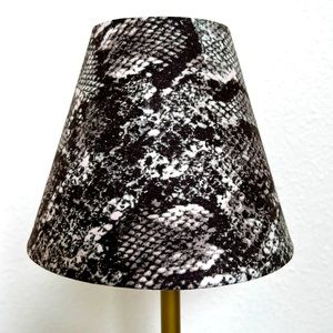 Set of 6 Snakeskin print lampshades